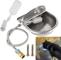 Automatic Water Dispenser for Dogs, Automatic Dog Water Bowl with Float Valve, 304 Stainless Steel Auto Fill Dog Water Bowl Outdoor Dispenser for Livestock, Chicken, Cow, Horse