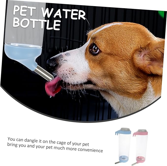 Milisten 2pcs Pet Water Bottle Automatic Feeder Dog Cats Hanging Dispenser Pet Feeding Tool