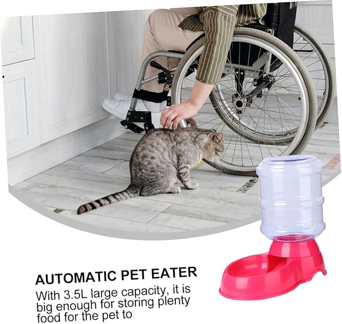 Happyyami Automatic PET Feeder 3.5L Food Bowl and Water Dispenser for Cats and Dogs Random Color Timed Portion Control Easy Clean