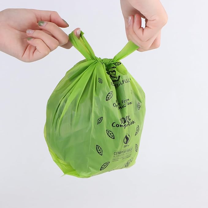 Compostable Dog Poop Bags with Handles 180 Count 12 Rolls Leak Proof and Strong Pet Waste Bags for Cats and Dogs