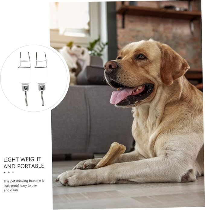 TOYANDONA 2pcs Pet Drinking Fountain Bottle Hanging Water Feeder for Cats Puppies and Dogs Leakproof and Automatic Water Dispenser Convenient Pet Supplies