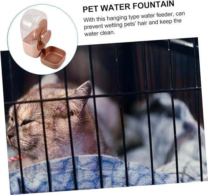 POPETPOP 5pcs Dog Water Dispenser Pet Water Bottle Hanging Design for Crate Easy to Install
