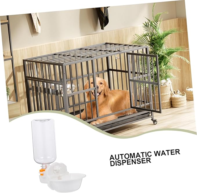 Automatic Pet Water Feeder Hanging Cage Drinking Tool for Cats Dogs Pigeons Unique Design Smooth Surface Environmentally Friendly Material White