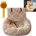 Car Seat, Dog Bed for Car with Removable Cushion, Dog Cars Bed with Thick Cushion, Waterproof, Easy to Clean & Install in All Vehicles for Large Small Dogs (Coffee,23.6 * 28.3in)