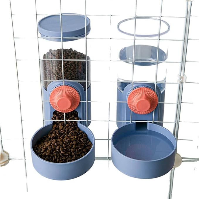 MBETA Dogs Automatic Hanging Cage Waterer Hanging Cage Cat Drinker Automatic Feeder Cat Bowl Pet Supplies