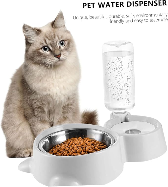 VICASKY Pet Water Dispenser and Feeder Bowl Automatic Dog Water Bowl with Unique Spill Design for Pets Easy to and Refillable
