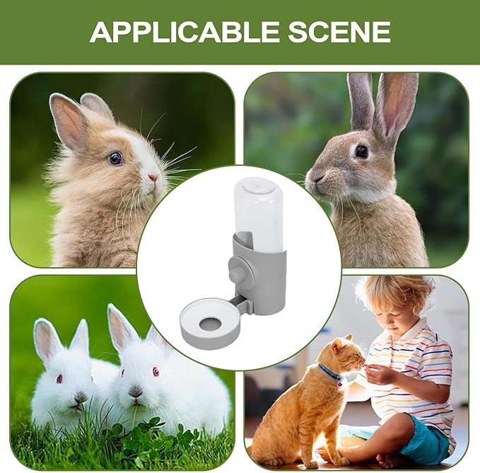 Water Bowl for Cats and Dogs - Automatic Pet Watering Dispenser | Automatic Dog Drinker | Pet Automatic Water Feeder | Detachable Design Drinking Tool for Rabbits, Cats, Puppies, Small Animals