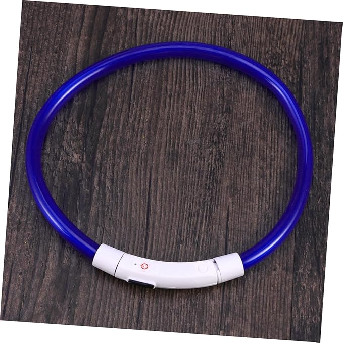 ibasenice Led Dog Collar Rechargeable Glowing Pet Collar Silicone Material Night Safety