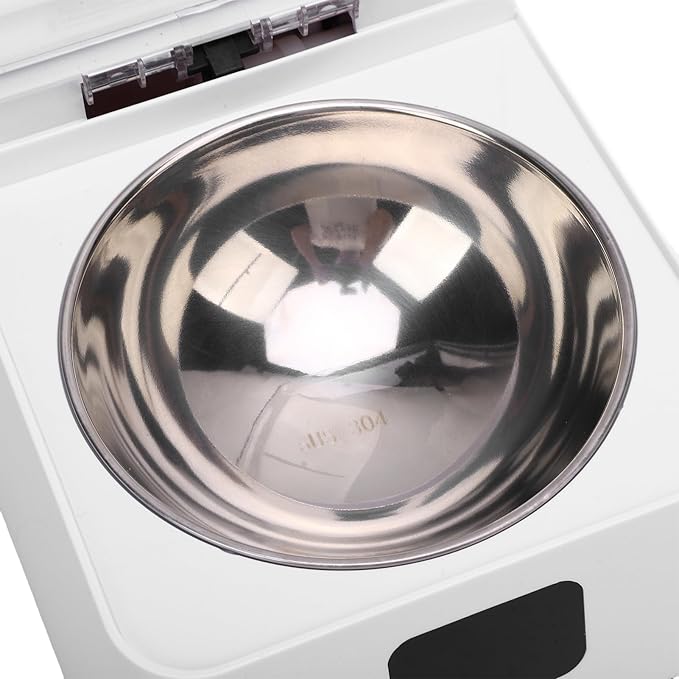 Automatic Pet Feeder, USB Charging Smart Portable Large Capacity Infrared Sensor Lid Opening Dog Feeder with Hold Multiple Meals for Home Dry Food & Multiple Pets