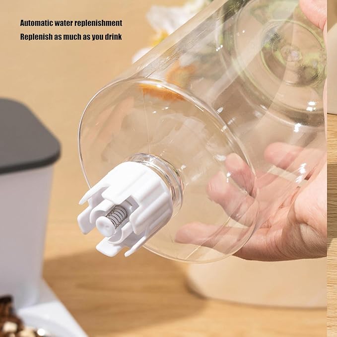 2IN1 Automatic Feeder for Small Dog Cats Food Double Bowl Food Container and Water Dispenser Pet Dishware Automatic Dog with Water Dispenser Stainless Steel Pet