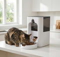 Automatic Cat Feeder with Camera, 5L Large-Capacity Pet Feeder, HD Video & Night Vision, Two-Way Audio, Laser Play, Scheduled Portion Control, Dual-Band WiFi, Battery & Plug-in Power