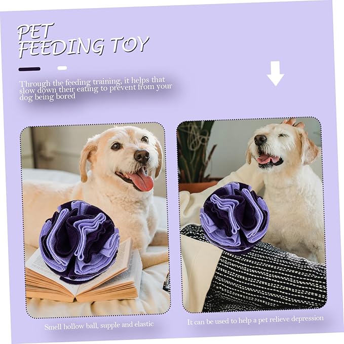 SUPVOX Pet Sniffing Ball Interactive Foraging Toy for Dogs Upgraded Fleece Material Stimulates Smell Reduces Boredom for Playtime and Training Activities