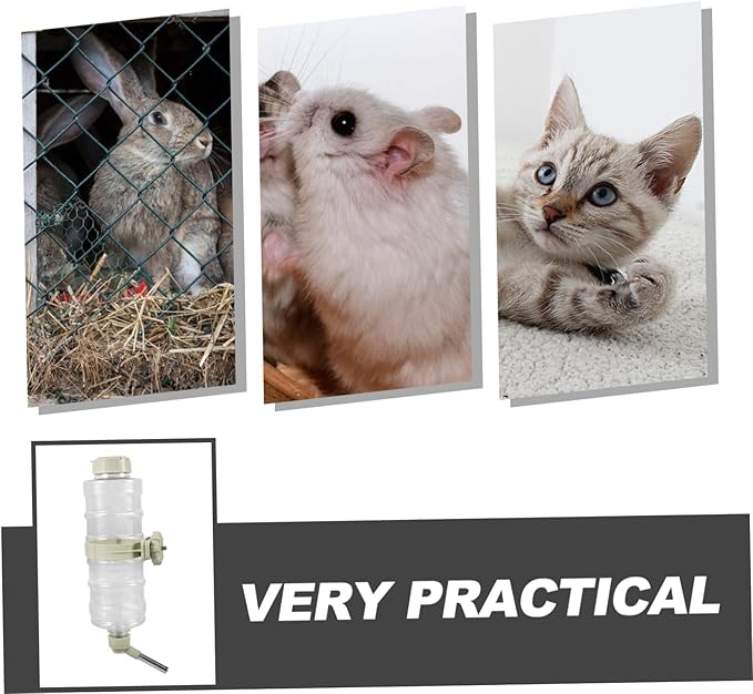 Dog Water Bottle Dispenser Automatic Pet Feeder for Small Animals Leakproof Hanging Design Control for Crate Cage Use Easy Install and