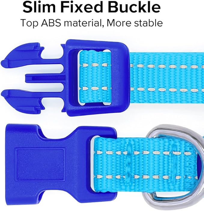 Candofly Light Up Dog Collar - USB Rechargeable Glowing Puppy Collar, Glow in The Dark Dog Lights for Night Walking Camping(X-Small, Blue)