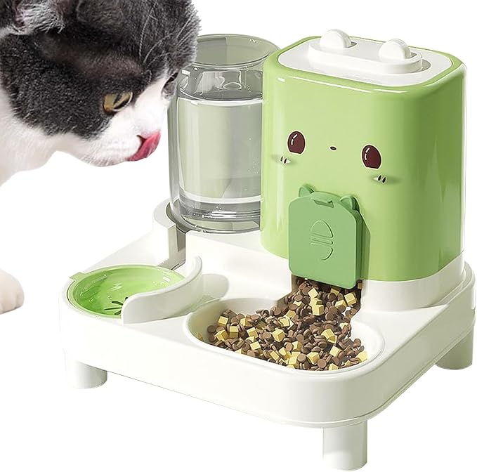 2 in 1 Dog Food Dispenser - Multifunctional Feeding Container with Water Bottle, Portable Food Storage | Detachable Waterer, Indoor and Outdoor Travel Accessory, Convenient Care Solution for D