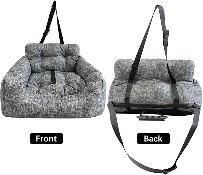 Dog Car Seat with Booster Seats for Small/Medium Dogs Or Universal Comfortable Bed for and Home(Double Seat)