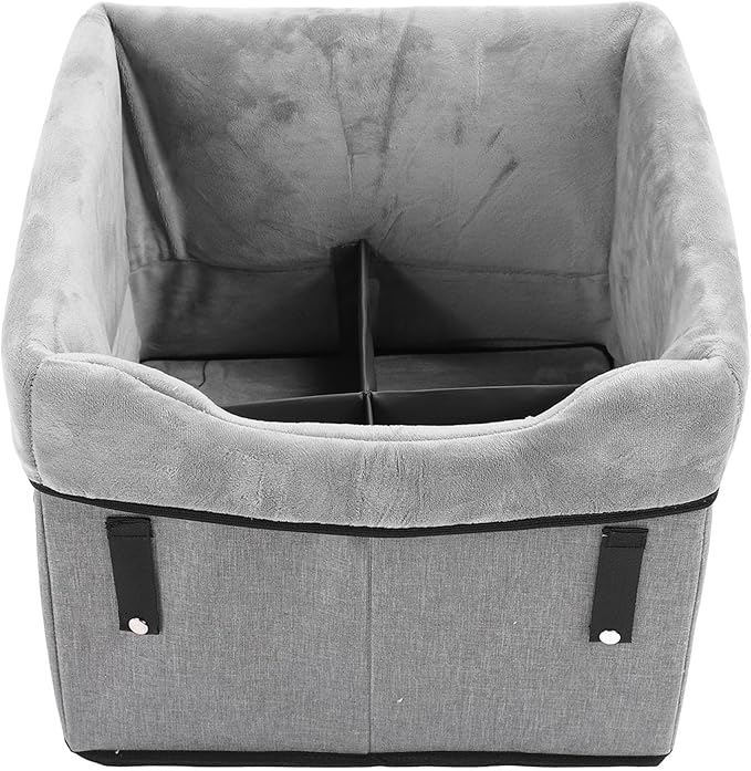 Dog Car Seat for Small Dogs, Portable Dog Booster Seat with Adjustable Strap, Oxford Fabric Elevated Pet Booster for Car Travel
