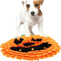 VICASKY Pumpkin Dog Snuffle Mat Pet Training Cushion for Mental Stimulation Interactive Feeding Reduces Stress and Encourages Natural Foraging Skills