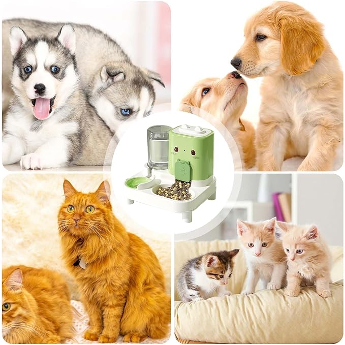 2 in 1 Dog Food Dispenser - Multifunctional Feeding Container with Water Bottle, Portable Food Storage | Detachable Waterer, Indoor and Outdoor Travel Accessory, Convenient Care Solution for D