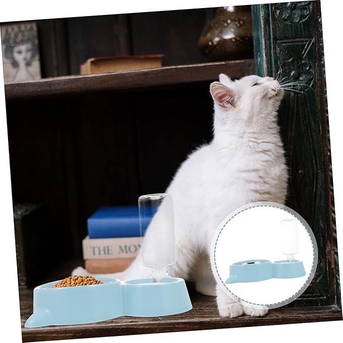 KESYOO 1Pc Cat Ear Shaped Automatic Pet Feeding Bowl Durable Food Dispenser for Dogs and Cats Slip Base Use