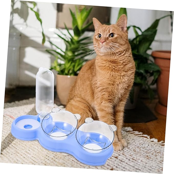 BESPORTBLE Double Design Detachable Pet Feeder Skid Dog Food and Water Bowl for Cats and Dogs Easy to Automatic Water Dispenser for Busy