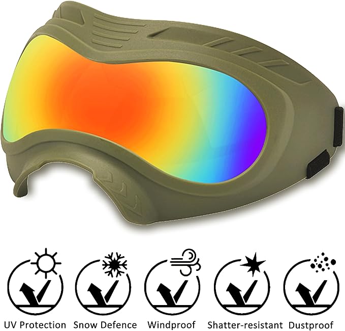 Dog Sunglasses,Doggles Anti-UV Protection, Pet Sunglasses with Adjustable Strap, Suitable for Motorcycle Car Driving Bike Riding Hiking Swimming Wind Dust Fog Dog Eye Protection