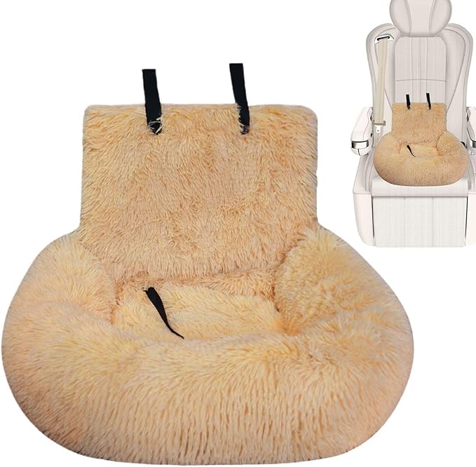 Dog Seat for Car,Medium Dog Plush Car Seat | Pet Supplies Washable Travel Bed for Medium Small Puppy Kitten Vehicle Traveling Vet Visit Daily Vacations
