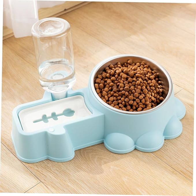 1set Adorable Pet Feeder Automatic Water and Food Bowl for Cats and Dogs Convenient Non- Design Stylish Basin for Home Use