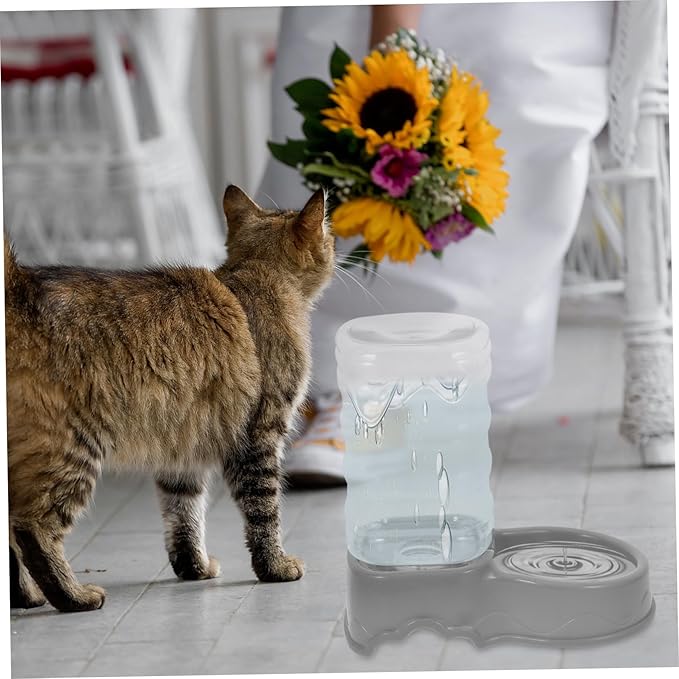 Cat and Dog Feeder Bowl Automatic Water Dispenser Plastic Material Easy to Clean