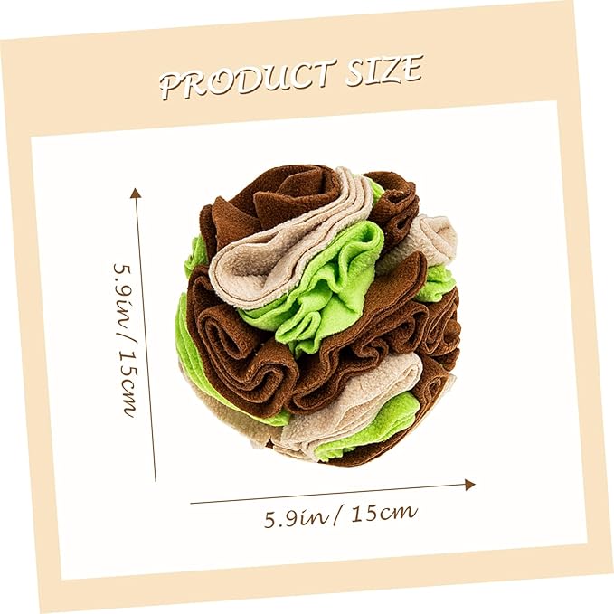 SUPVOX Pet Snuffle for Dogs Interactive Feeding Toy to Slow Down Eating Sniffing Skills Fleece Material Avocado Green for Snuffle Training