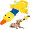 Mihachi Squeaky Dog Toys, Plush Stuffed Puppy Toys with Crinkle Paper-Tug of War Dog Toys for Small, Medium and Large Dogs Duck Interactive Squeaky Pet Toys to Keep Them Busy, Yellow Duck