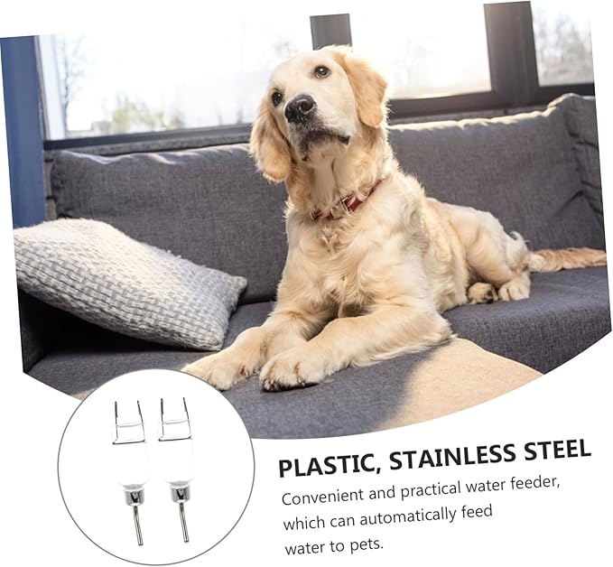 2 Pcs Automatic Hanging PET Water Dispenser Feeder Cat Water Bottle Ball Mechanism Design Practical for Dogs and Cats for Outdoor Use