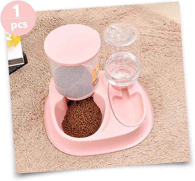 VANZACK Practical Automatic Feeder for Dogs Cats Large Water Bowl Food Dispenser