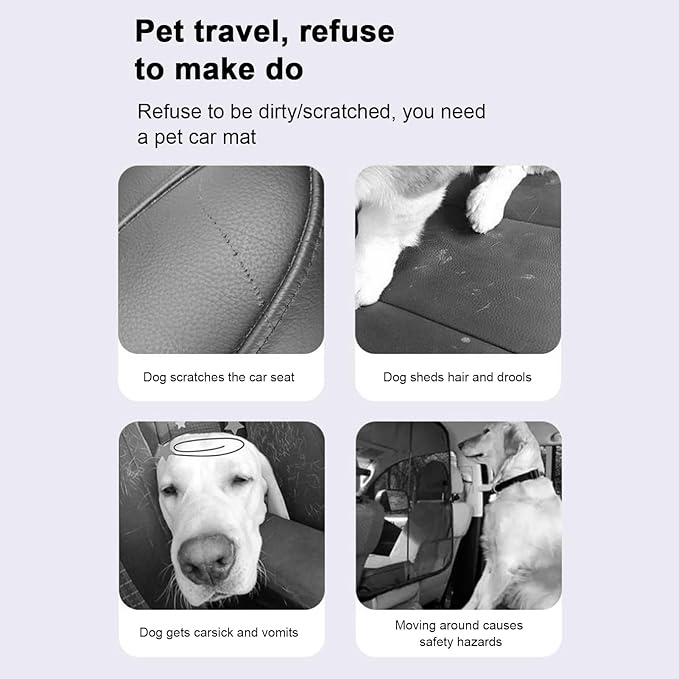 Dog Car Seat - Portable Pet Bag for Cats | Waterproof and Scratch-Proof Dog Car Seat | Pet Booster for Camping Road Trip City Driving Daily Commute Beach Park Family Trips Summer Outdoor Adventure