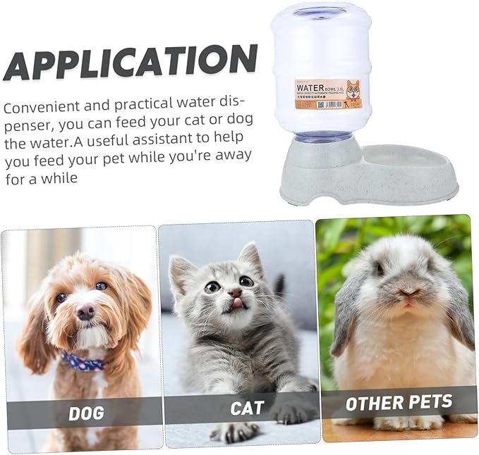 Mipcase Automatic Pet Water Feeder Bowl Durable Water Dispenser for Cats and Dogs No Leak Design Easy to Clean for Home Use