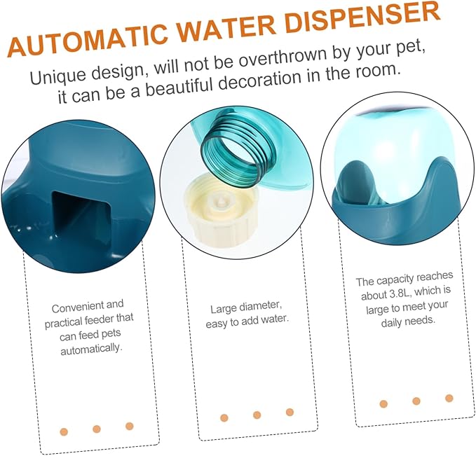 Didiseaon Pet Water Dispenser Auto Water Bowl for Cats Dogs Dog Bowl Dispenser Automatic Pet Feeder Drinking Feeding