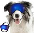 Dog Goggles UV400 Protection,Ski Goggles for Large Breeds with Adjustable Strap, Dog Sunglasses with Comfort-Focused Frameless Design - UV-Resistant/Windproof/Snowproof for Running,Cycling (Blue)