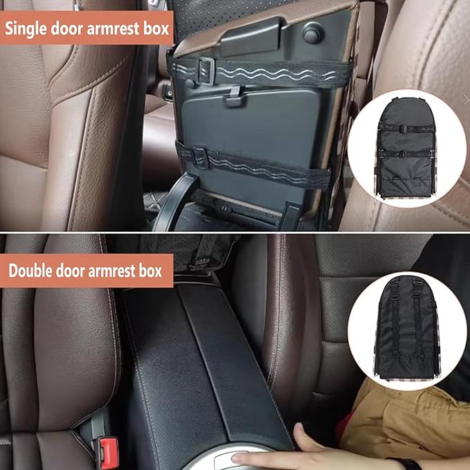 Pet Safety Booster Seat, Center Console Car Seat for Small Dogs Cats, Puppy Armrest Booster Seat, Pet Washable Travel Armrests Bed Bag, Removable Dog Car Seat for Small Pets Up to 13 Lbs (Plaid)