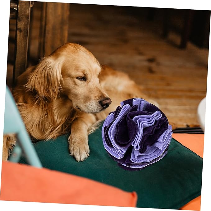 YARNOW Pet Dog Sniff Toy Dog Chewing Toy Slow Feeder Ball Puppy Plaything Made from Polar Fleece