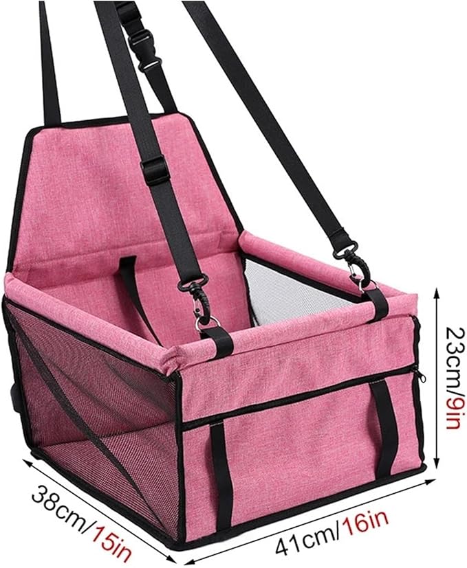 Small Dog Car Seat, Portable Puppy/Pet Car Booster Seat With Clip-in Harness And Mesh Window,Great For Small Pets(Light gray)