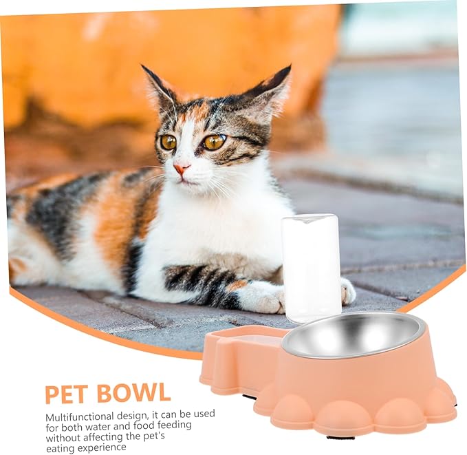 MERRYHAPY Multifunctional Pet Food Dispenser and Water Bowl Automatic Feeder for Dogs and Cats Easy to Safe for Pets for Home Use