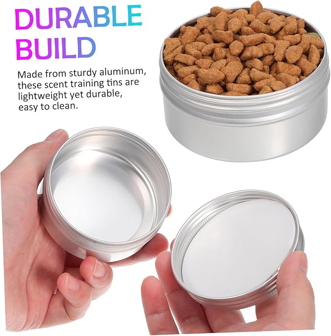 SUPVOX 1set Dog Scent Dog Scent Training Tins Adhesive Pads for Nose Training Lightweight Containers