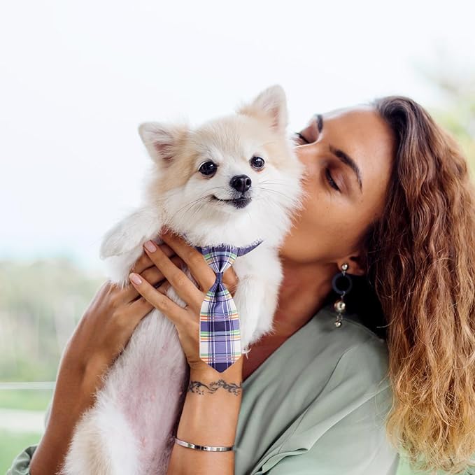 Segarty Small Dog Ties, 80 PCS Adjustable Assorted Pattern Pet Bow Ties for Small Dogs Bows Cats Grooming Bowties Puppy Neckties Festival Party Valentine Photography Holiday Costumes Birthday Gift