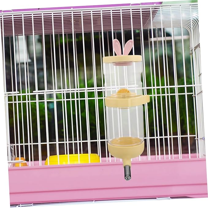 ibasenice Hanging PET Water Dispenser for Dogs and Cats 950ml No-Leak Drinking Bottle Cage Hook Automatic Water Feeder for Crates and Cages for Travel and Home Use
