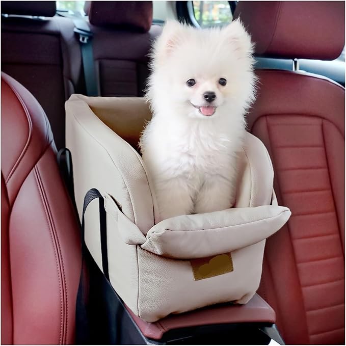 Dog Car Seat Dog Car Seat Centre Console Dog Booster Dog Car Seat Small Dog Cat Booster Seat for Dogs Cats Pets Up to 22lbs