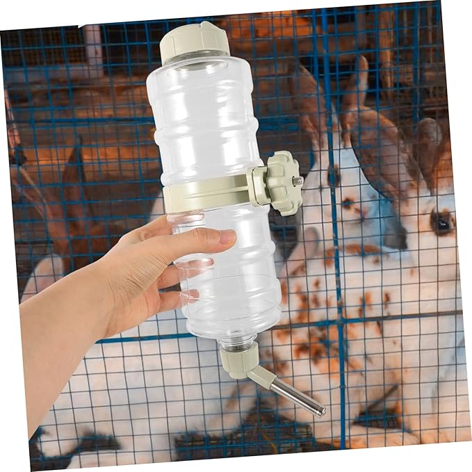Automatic Pet Water Dispenser Overflow Dog Water Bottle Feeder for Rabbits and Puppies Hanging Design Leak Convenient and Safe Pet Cage Accessory