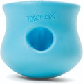 WEST PAW Zogoflex Toppl Interactive Treat Dispensing Dog Puzzle Play Toy, 100% Guaranteed Tough, It Floats!, Made in USA, Small, Aqua
