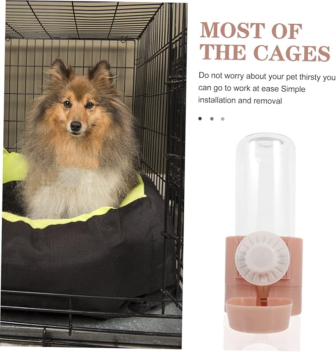 Mipcase Automatic Dog Water Dispenser Dog Bowl Pet Cage Water Dispenser Hanging Bottle for Pets