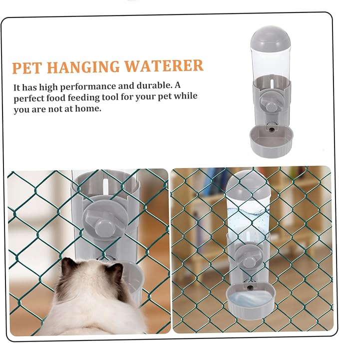 Automatic PET Water Feeder Hanging Water Holder for Dogs and Cats Adjustable Flow 1.5L Capacity Plastic