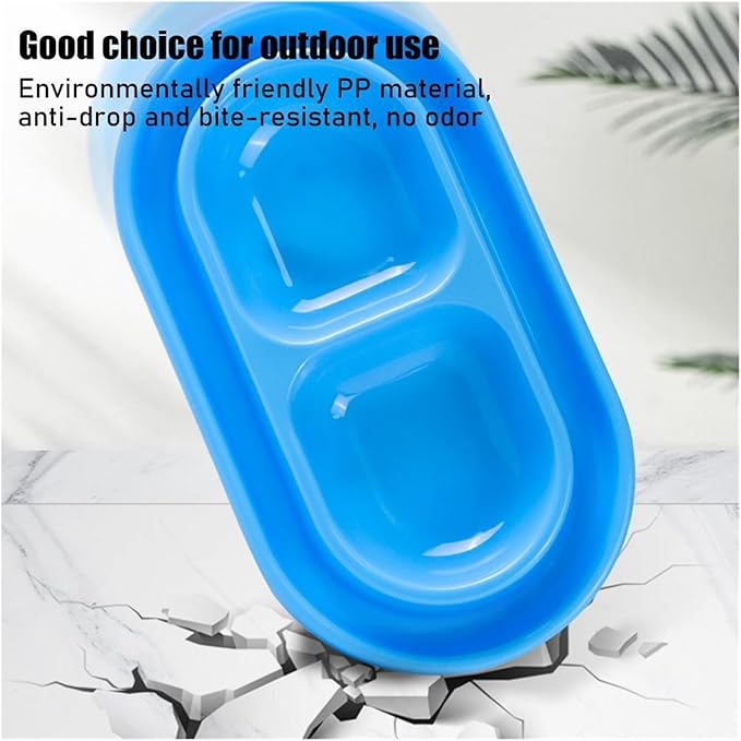 Double Pet Feeding Bowls -Ant Food and Water Dispenser for Dogs and Cats(C)